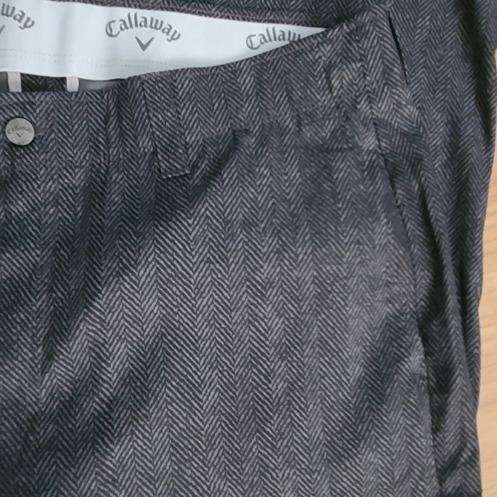 Callaway Men’s Black Herringbone Golf Pants